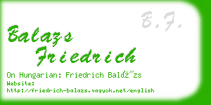 balazs friedrich business card